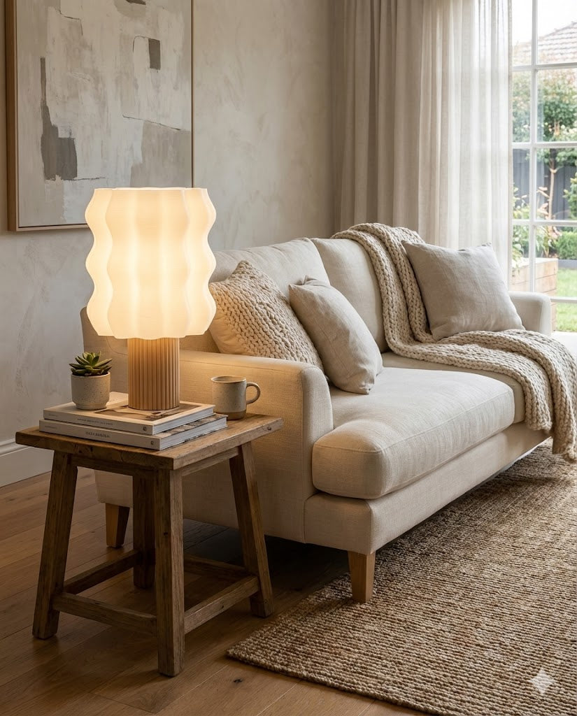 The Graz | Sculptural Wavy Table Lamp