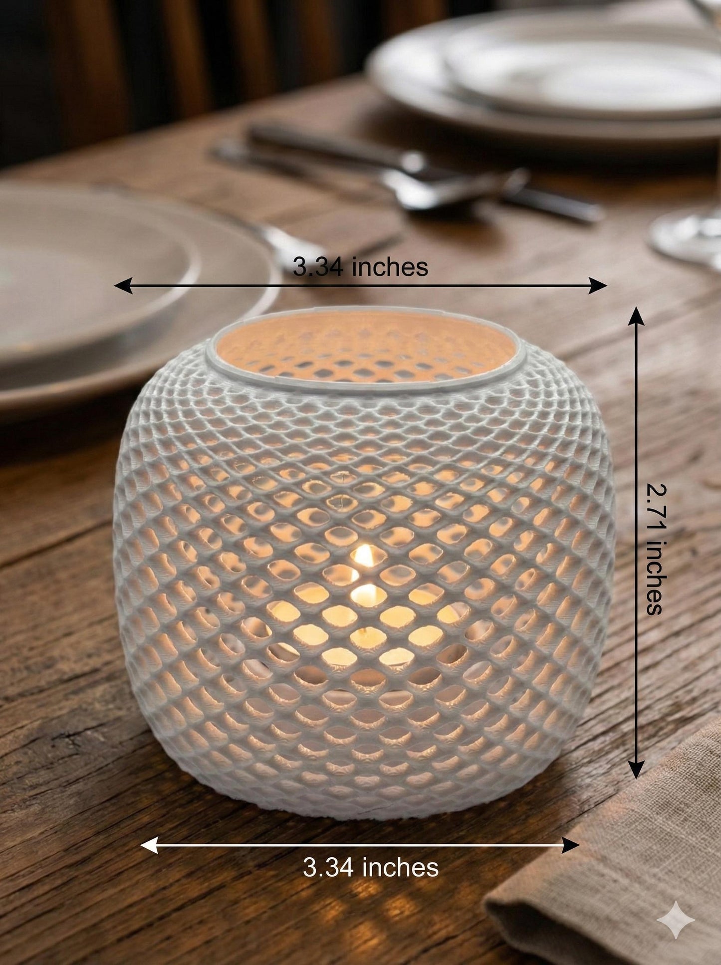 Brighten Your Space with Our Stunning 3D Printed LED Tea Light Holder!
