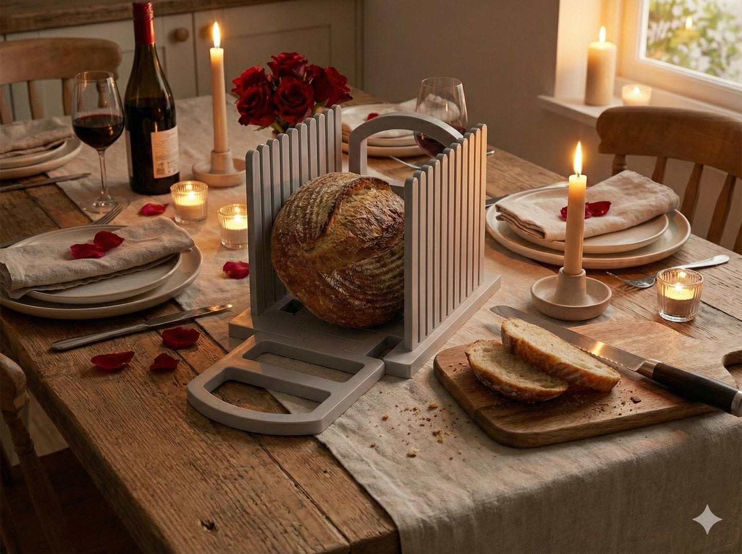 Adjustable Bread Slicer Guide – Even Slices Every Time | Reusable Bread Cutting Tool | Compact & Easy to Store