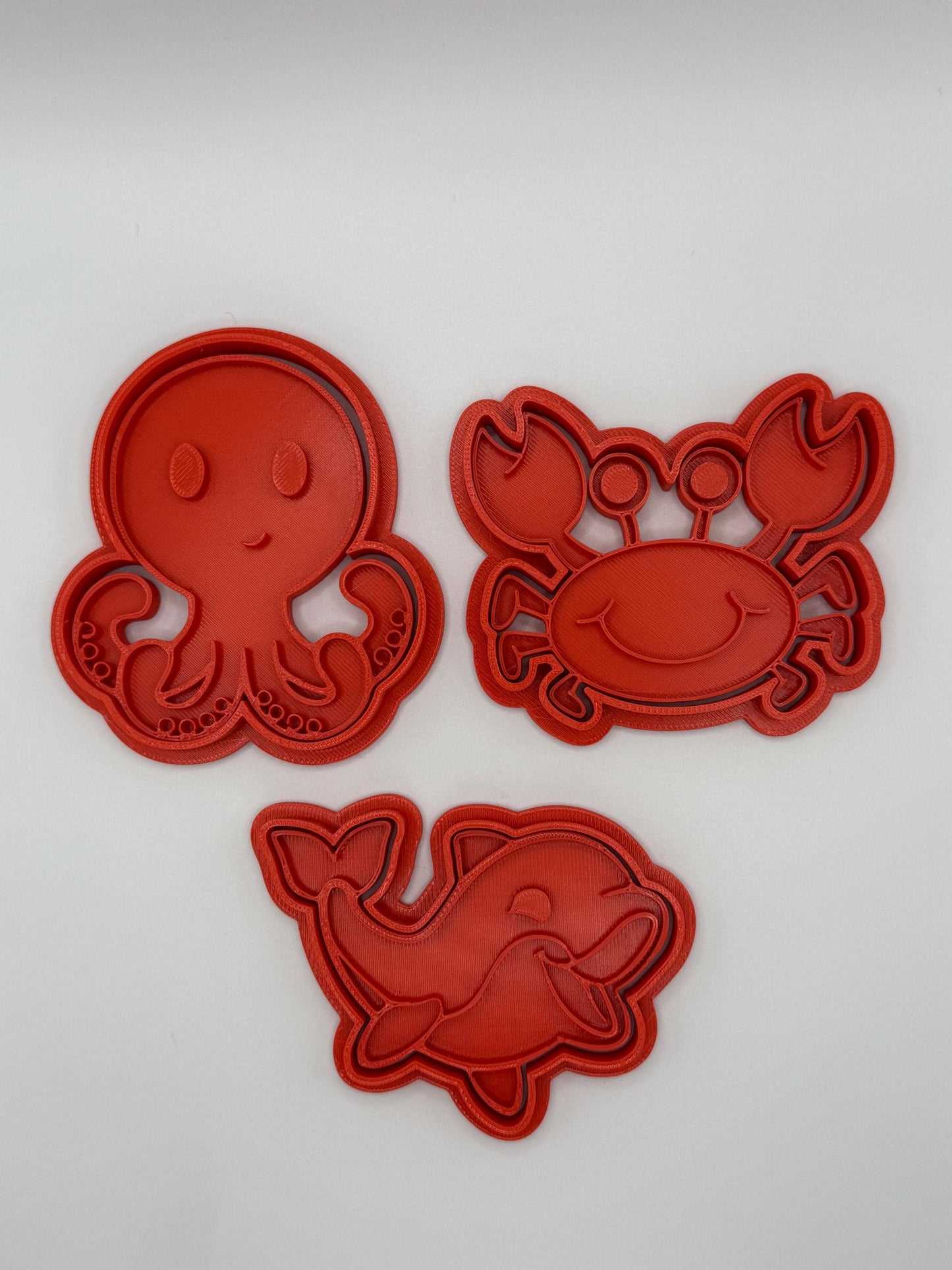 3D Printed Sea Creature Cookie Cutters: Ocean Animal Baking Set