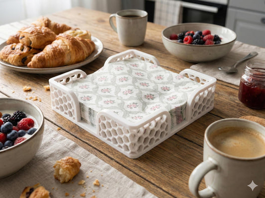 Decorative Napkin Holder | Modern Tabletop Napkin Organizer | Kitchen & Dining Decor | Housewarming Gift