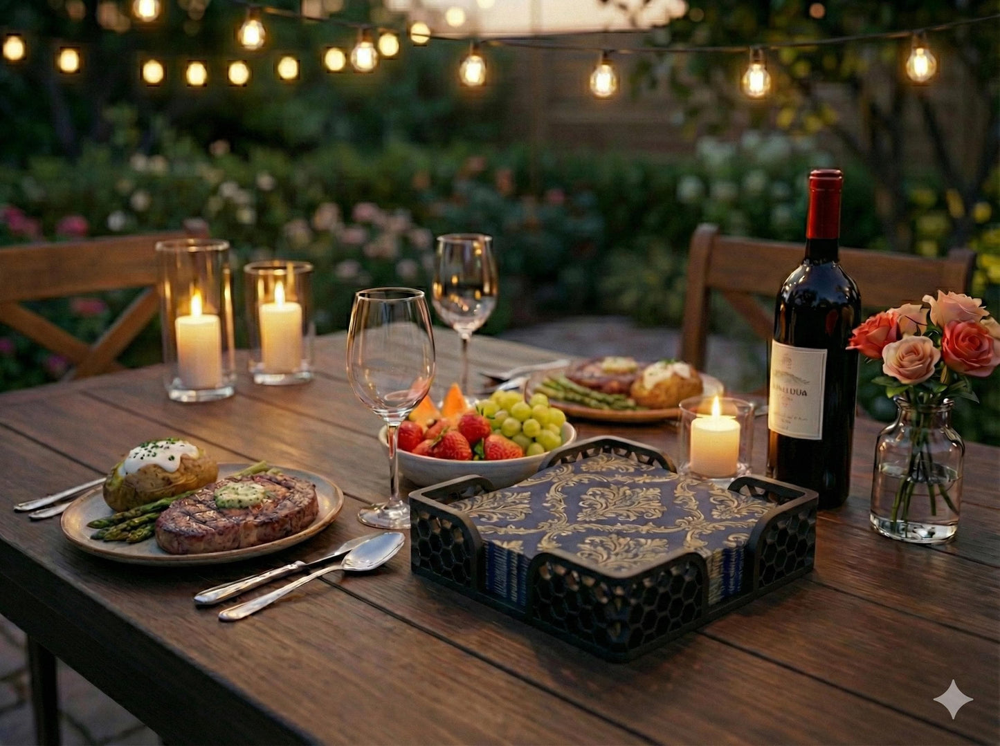 Decorative Napkin Holder | Modern Tabletop Napkin Organizer | Kitchen & Dining Decor | Housewarming Gift