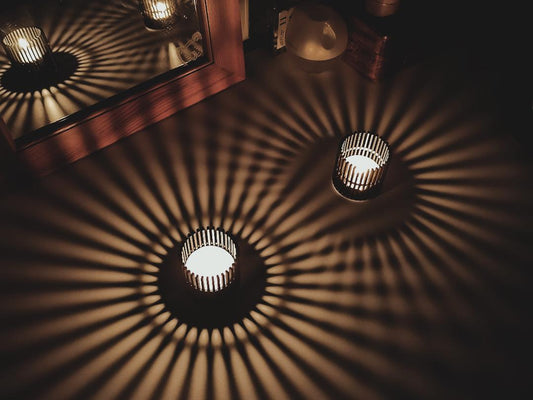 Shadow Pattern Tea Light Holder: Modern Home Decor (LED Included)