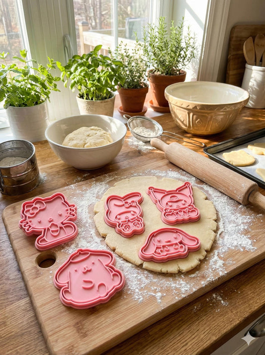 Sanrio Cookie Cutters – Hello Kitty, My Melody, Kuromi, Pompompurin & Cinnamoroll!