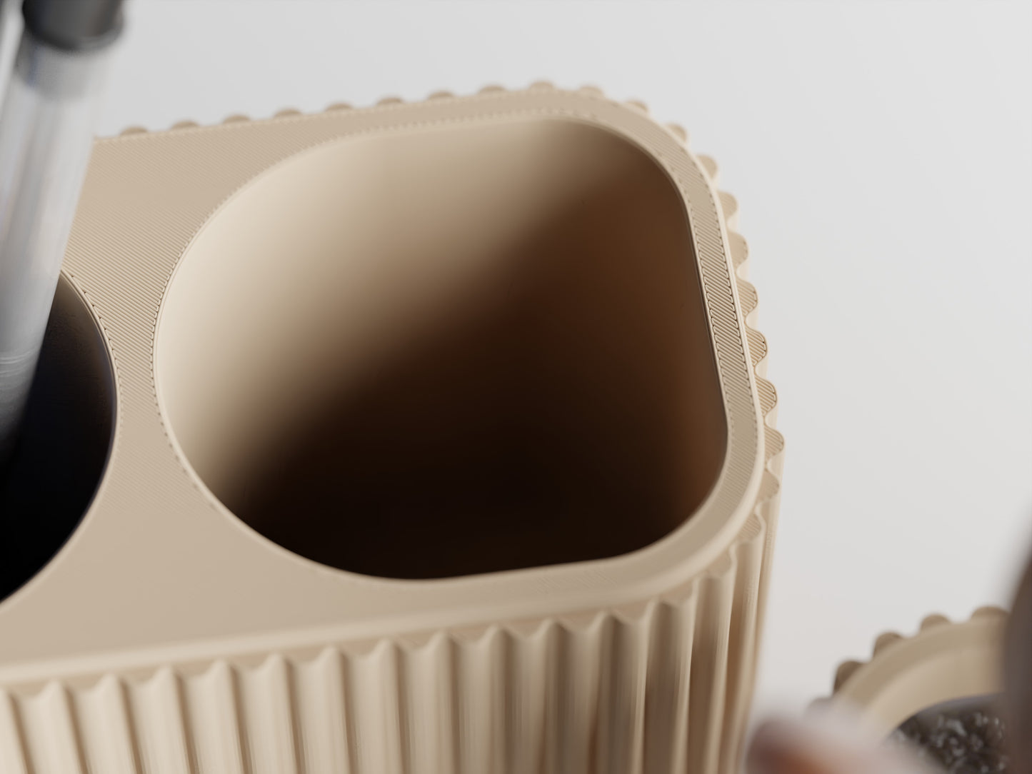 Elevate Your Desk: Elara Minimalist 3D Printed Organizer & Planter Set