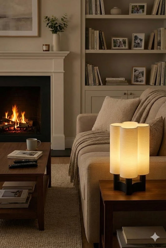The Bau | Minimalist Scalloped Table Lamp - Smart Bulb Compatible