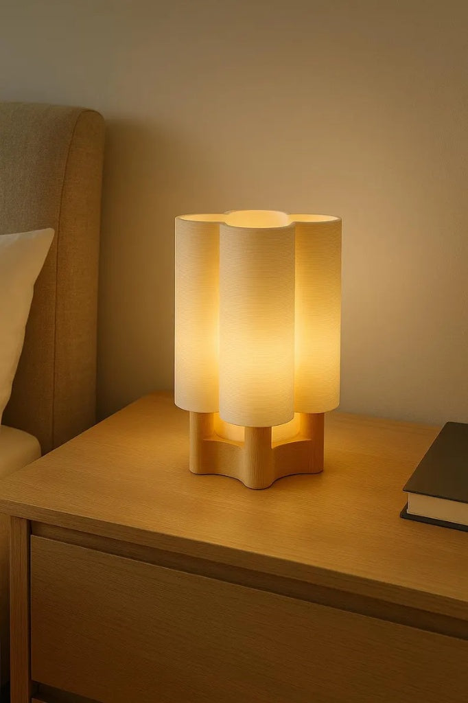 The Bau | Minimalist Scalloped Table Lamp - Smart Bulb Compatible