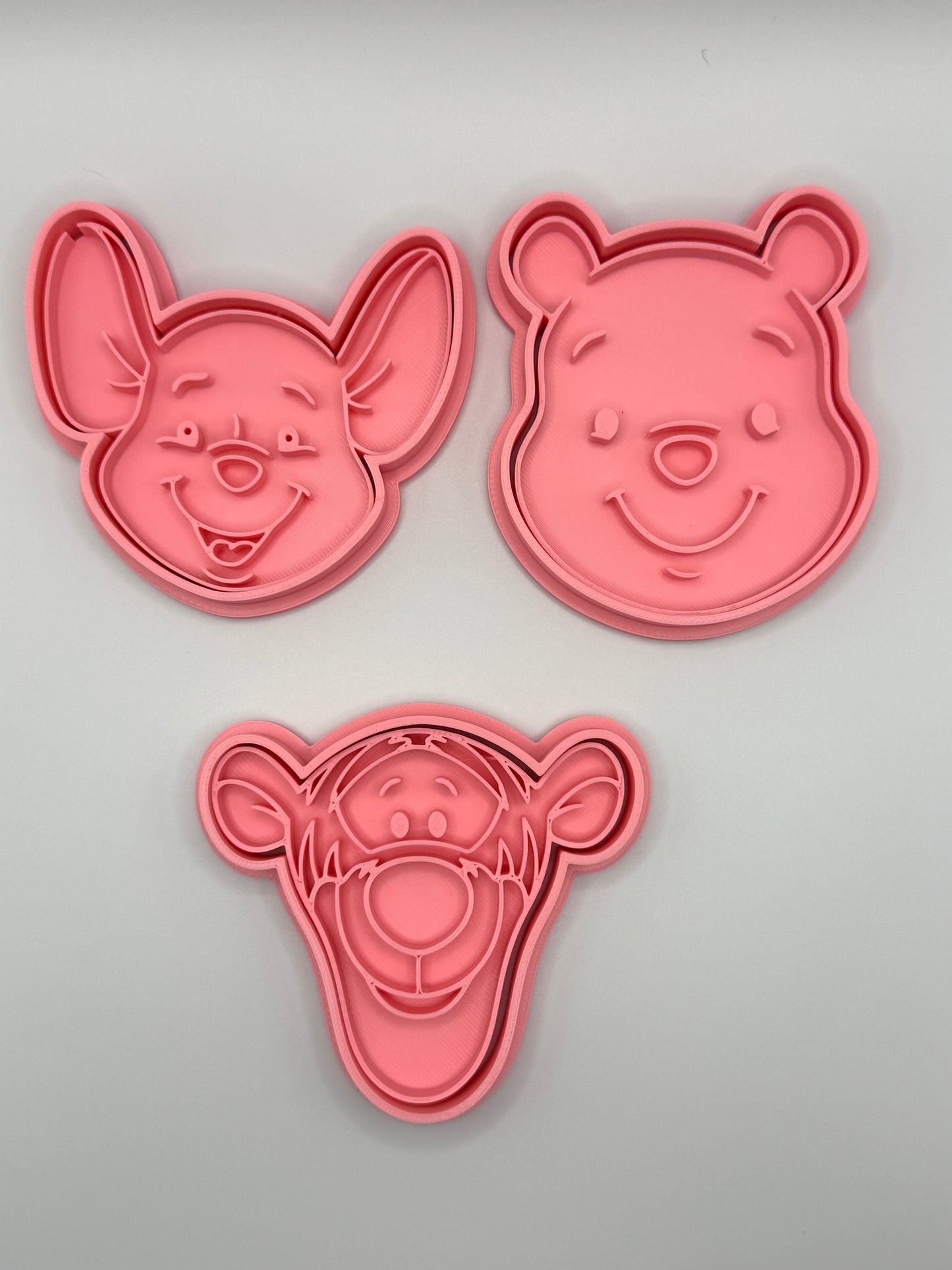 14-Piece Winnie the Pooh Cookie Cutter Set – Pooh, Tigger, Piglet, Eeyore & More – 3D Printed Stamp & Cutter Bundle for Baby Showers & Birthdays