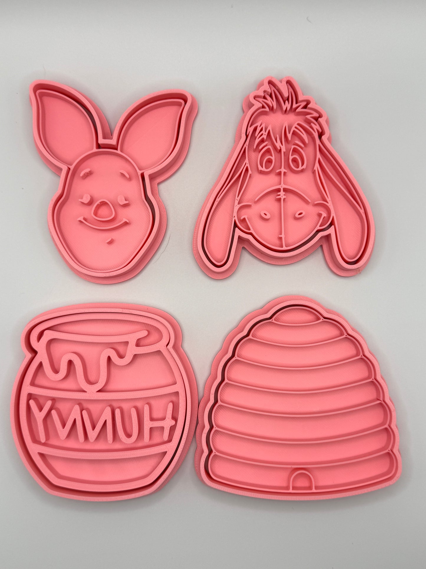 14-Piece Winnie the Pooh Cookie Cutter Set – Pooh, Tigger, Piglet, Eeyore & More – 3D Printed Stamp & Cutter Bundle for Baby Showers & Birthdays