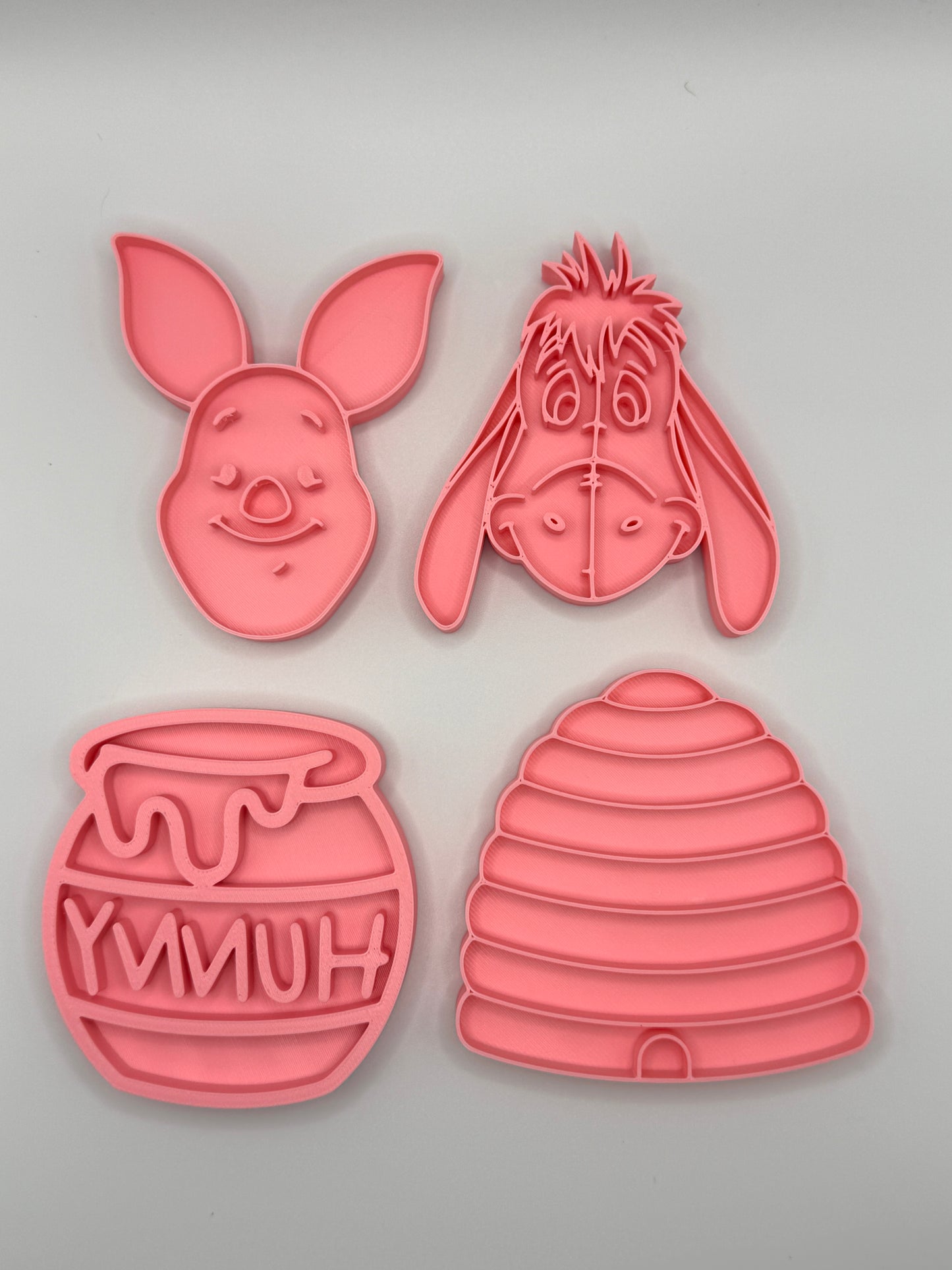 14-Piece Winnie the Pooh Cookie Cutter Set – Pooh, Tigger, Piglet, Eeyore & More – 3D Printed Stamp & Cutter Bundle for Baby Showers & Birthdays
