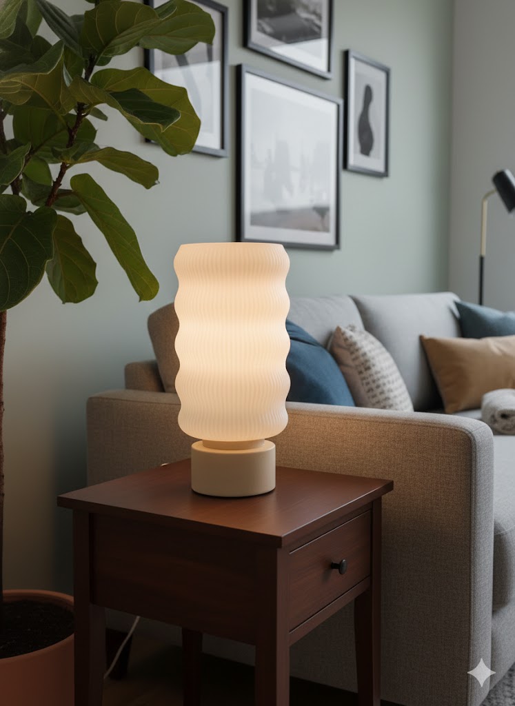 Japandi style ambient lighting Kamino lamp with 16 foot cord