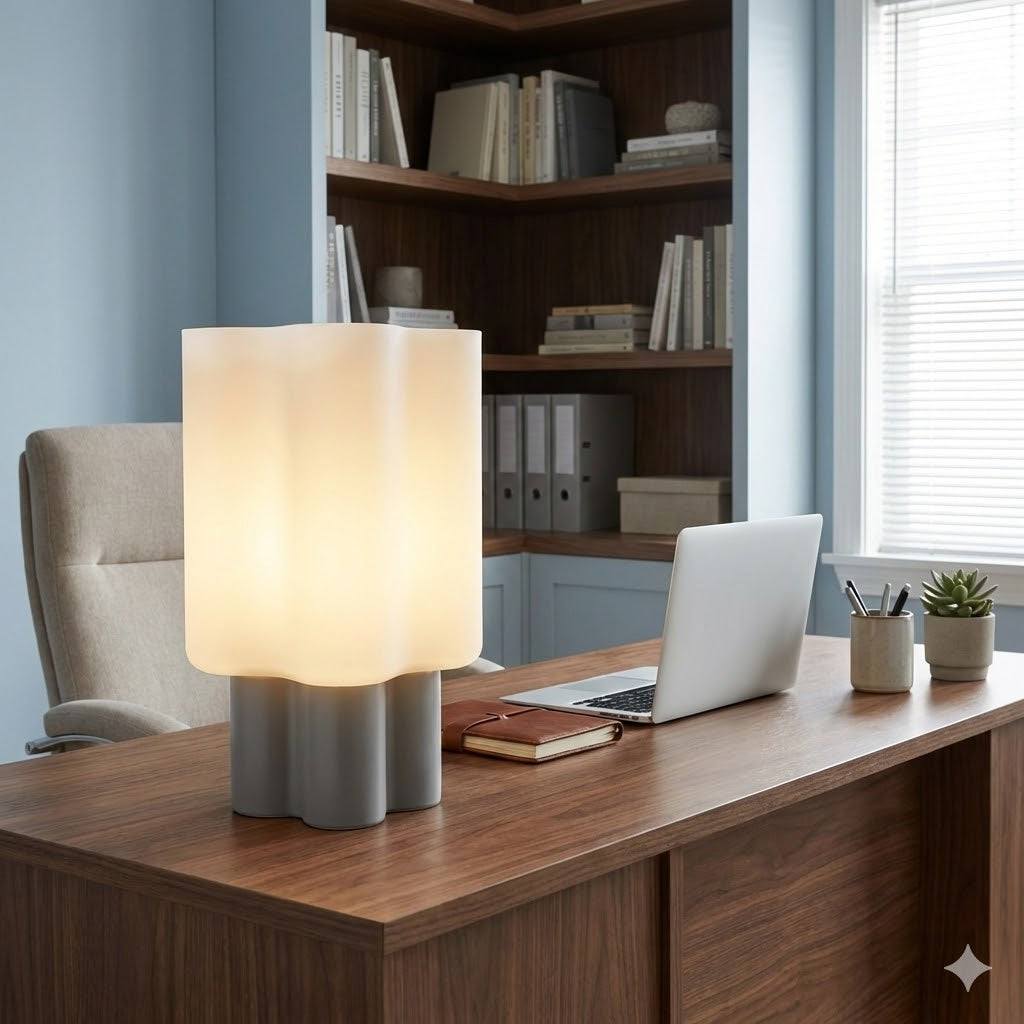 Yori Wavy Table Lamp - Minimalist 3D Printed Bedside Light