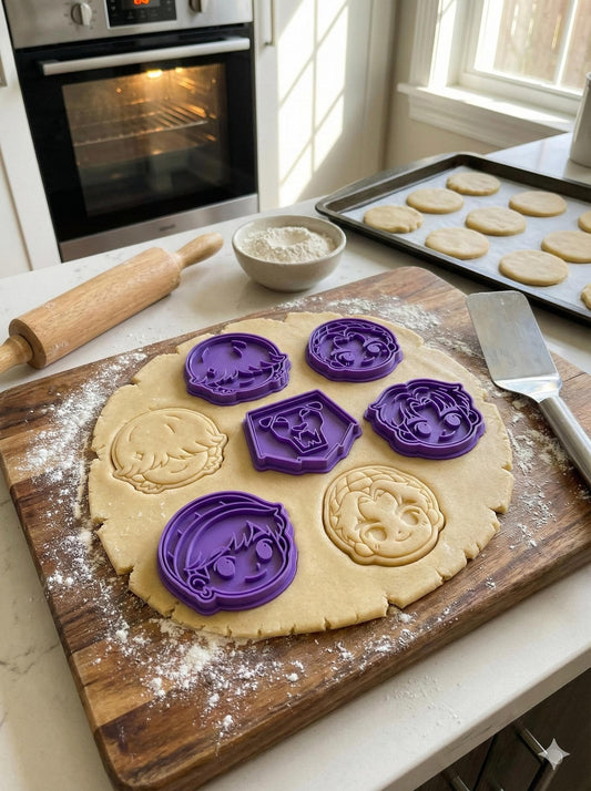 Saja Boys Cookie Cutters - K-Pop Chibi Faces | Korean Idol Cookie Cutters | Cute Character Baking Tools