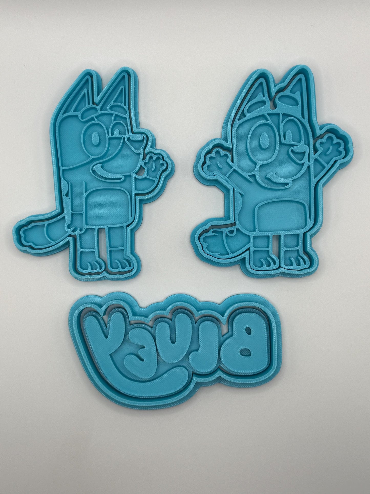 Bluey Cookie Cutter Set: Kids' Party Baking, Food-Safe Plastic
