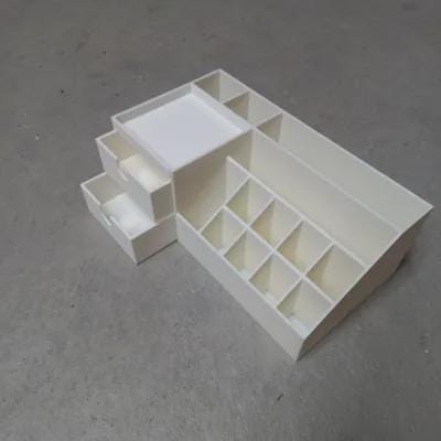 Compact Makeup Organizer with Drawers, Vanity & Bathroom Counter Organizer, Cosmetic Storage for Small Spaces