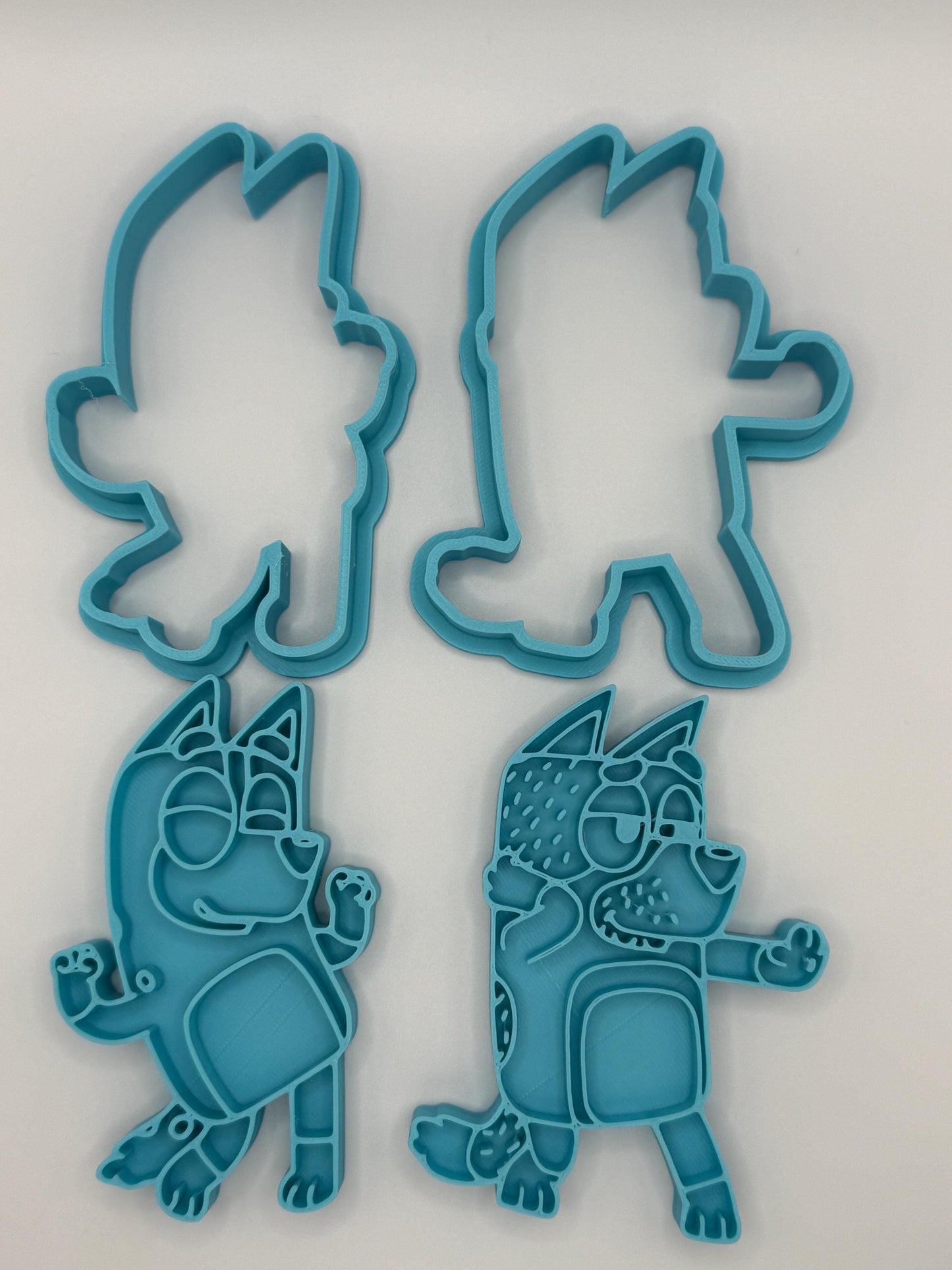 Bluey Cookie Cutter Set: Kids' Party Baking, Food-Safe Plastic