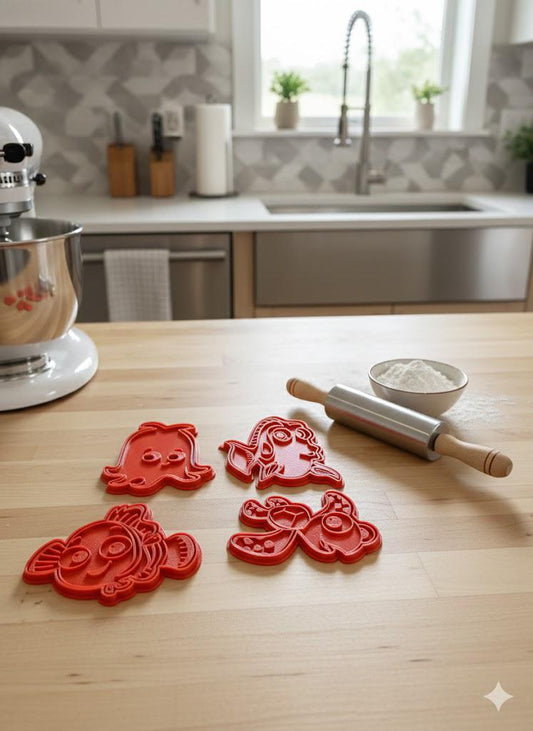 Finding Nemo Cookie Cutters - Disney Pixar Themed Baking - 3D Printed Cookie Stamps