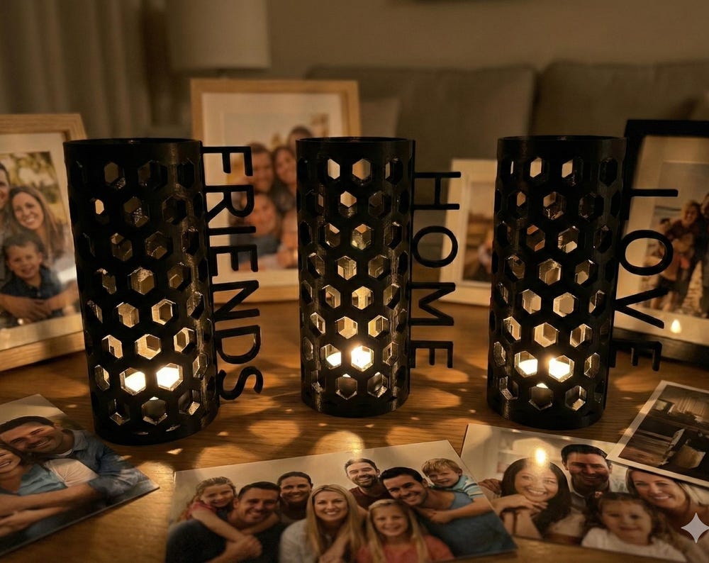 Hexagonal Tea Light Holder: Modern Home Decor