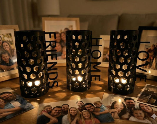 Hexagonal Tea Light Holder: Modern Home Decor